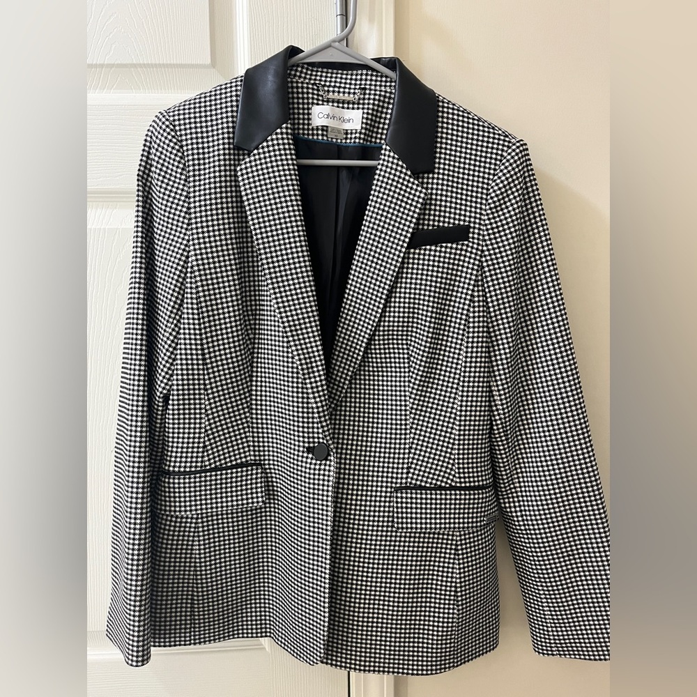Calvin Klein Houndstooth Women's Blazer Size 10
